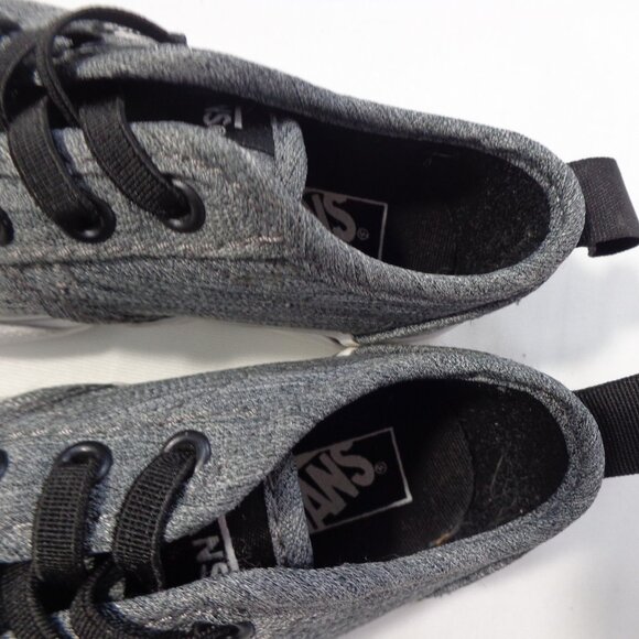 Vans Atwood Kids Low Slip On Shoes‎ Gray Chambray Toddler Boy's Size 5 - Picture 5 of 7